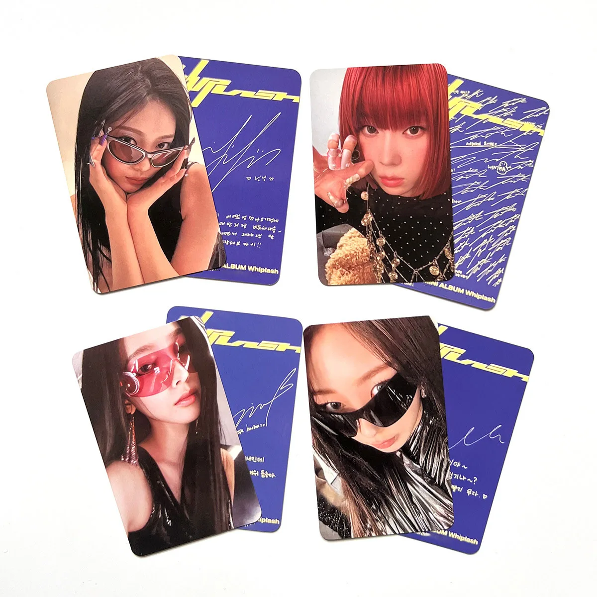 Kpop Idols WINTER NINGNING New Album Whiplash LOMO Card Double Sides Printing INS Style Photocard KARINA GISELLE Fans Collection image 6