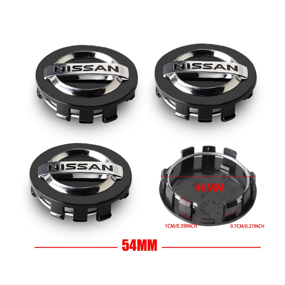 60mm Car Wheel Center Hub Cap Logo Tyre Rims Badge Cover For Nissan Qashqai J10 J11 Juke 2 Micra K12 K14 Leaf X-Trail T32 Sentra