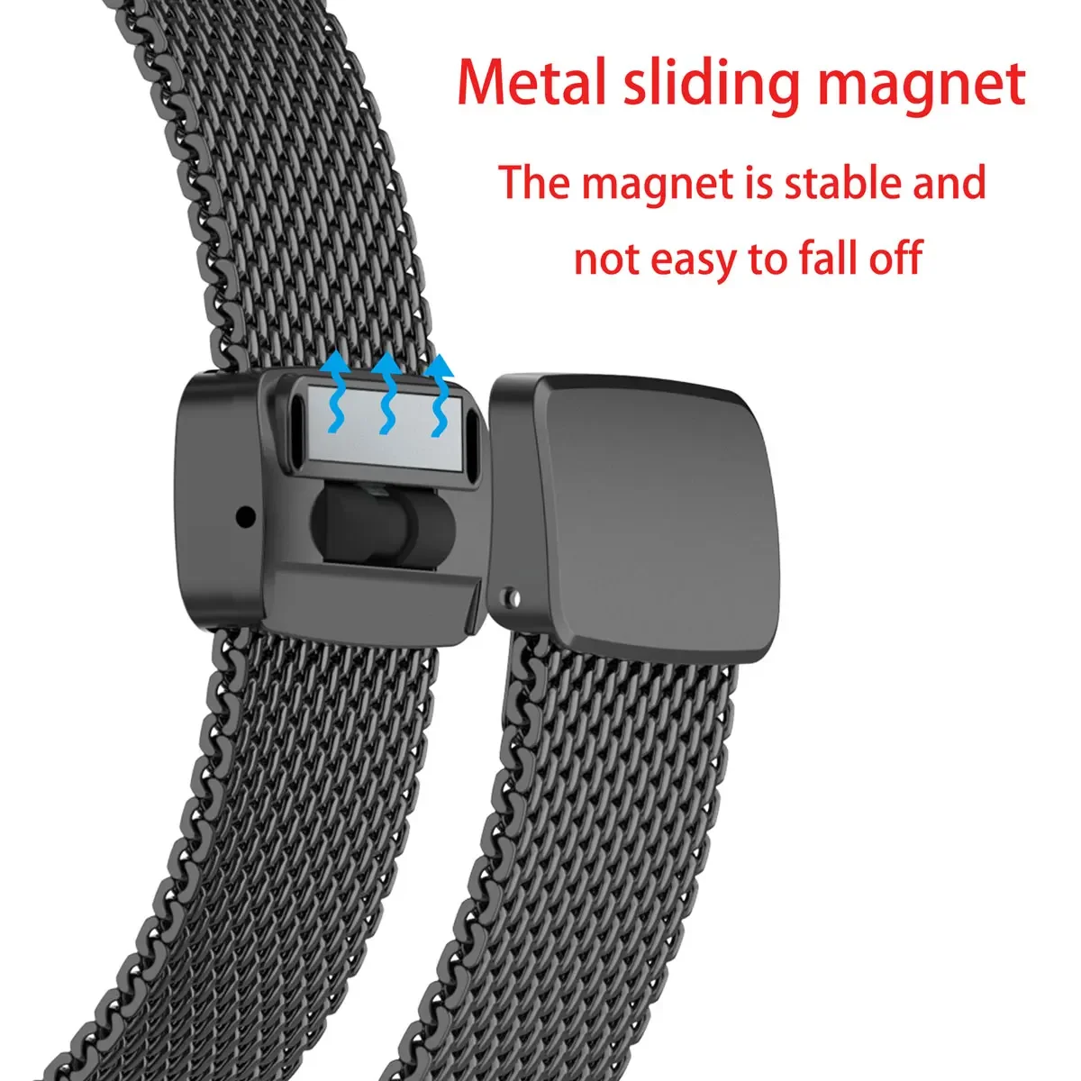 Suitable for Xiaomi Band 8 pro strap, stainless steel mesh, sliding magnetic buckle strap for Redmi Watch 4  replacement  strap