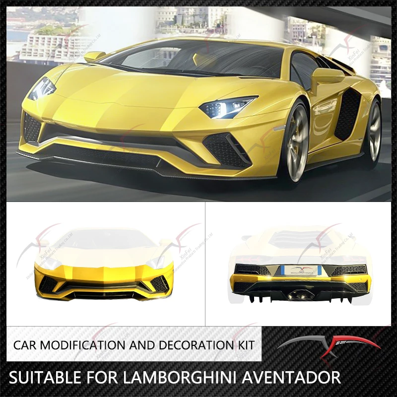 Suitable for Lamborghini Aventador LP700/LP720 upgrade 740S modification kit, front and rear bumper assembly carbon fiber