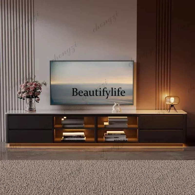 M138 Wohnzimmer TV-Schrank im Nordischen Stil, Braune Schubladen, Maßgefertigter Eichen-TV-Schrank, Klassisches Design, Japanischer Fernsehtisch
