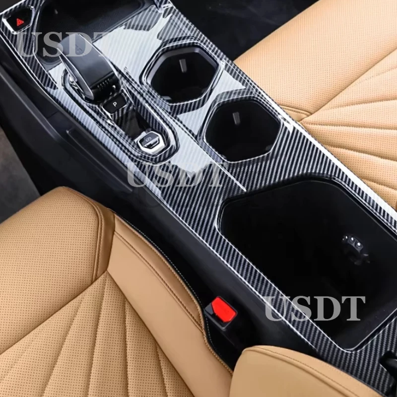 For Geely Boyue L Atlas FX11 2022 2023 2024 2025 Carbon Fiber Look Car Interior Cover Trim Panel Decoration