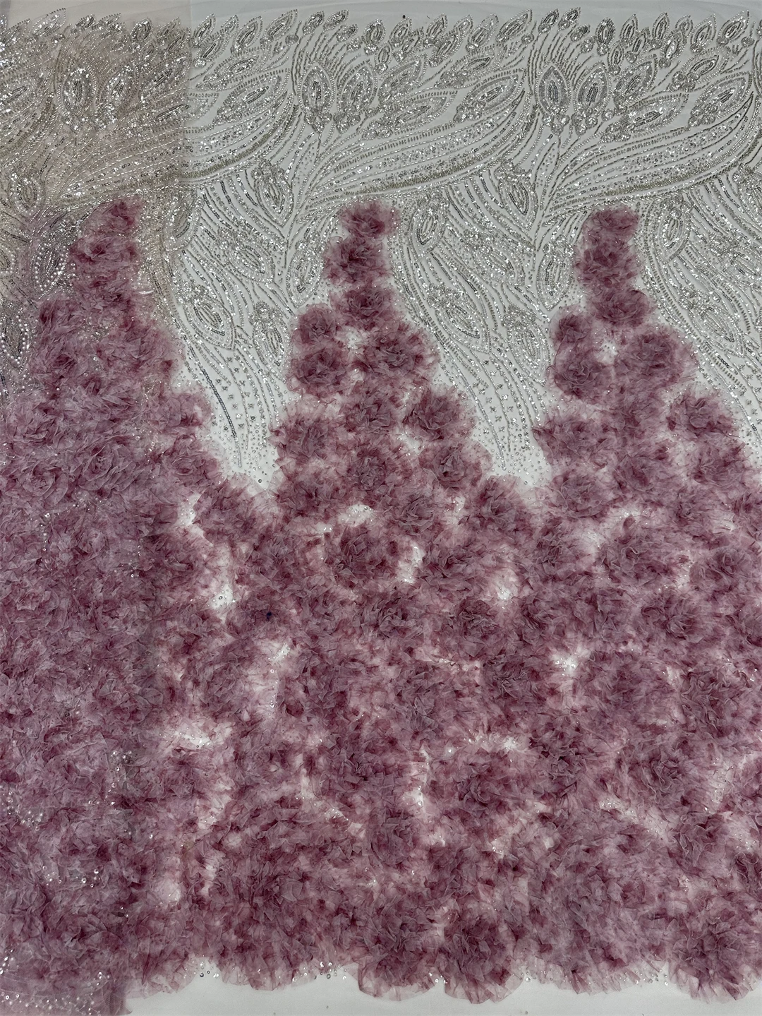 Mais recente design de tule francês 3d lantejoulas tecido renda africano frisado tecido renda nigeria vestidos festa casamento costura feminina 5 metros