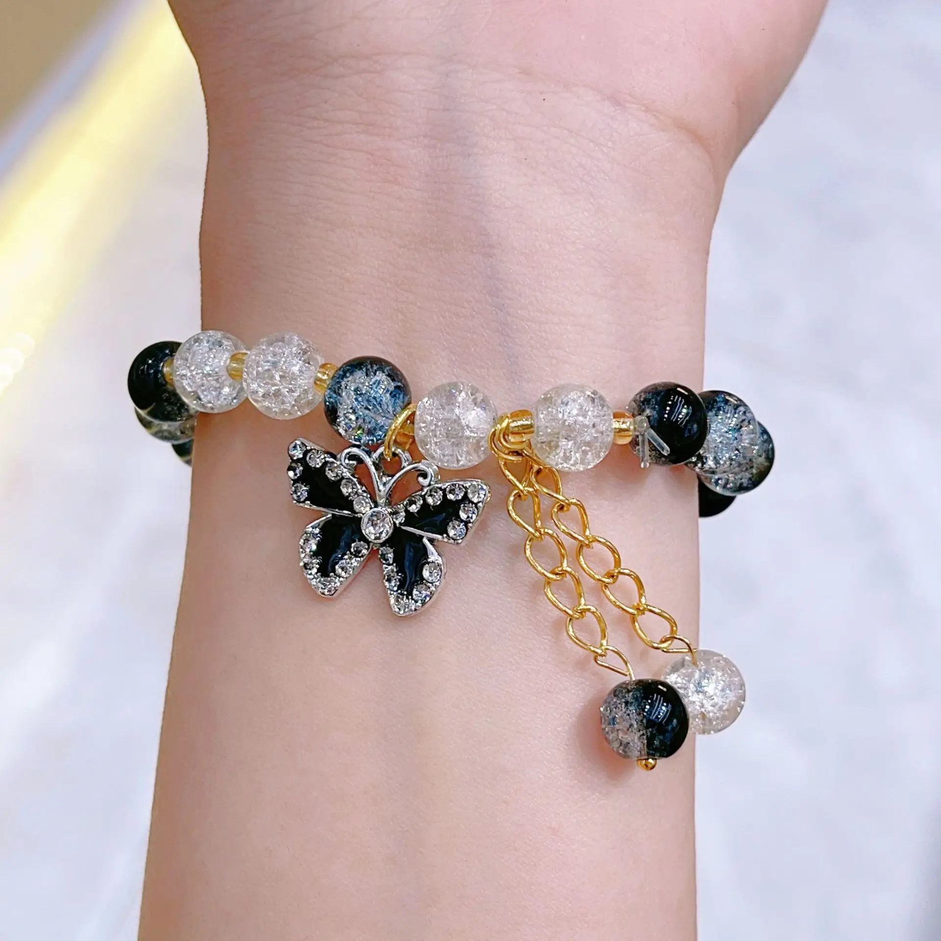 Chinesischen Stil Lotus Schmetterling Perlen Armbänder für Frauen Mode Grüne Perle Handgemachte Armbänder Exquisite Süße Schmuck Geschenke – Detail 23