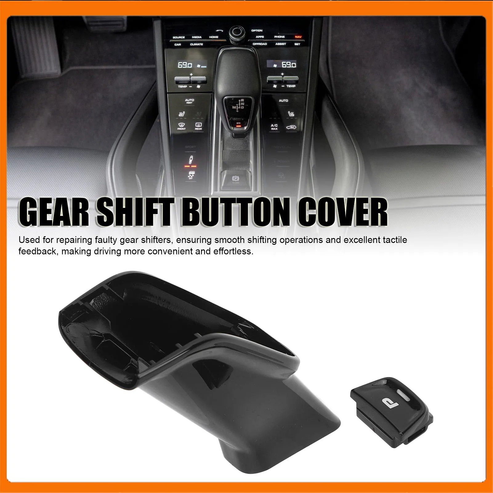 

Gear Shift Knob Button Repair Kit Aesthetic 9Y0713140A Abrasion Proof Gear Shift Knob Lever Cover Anti Scratch for Vehicle