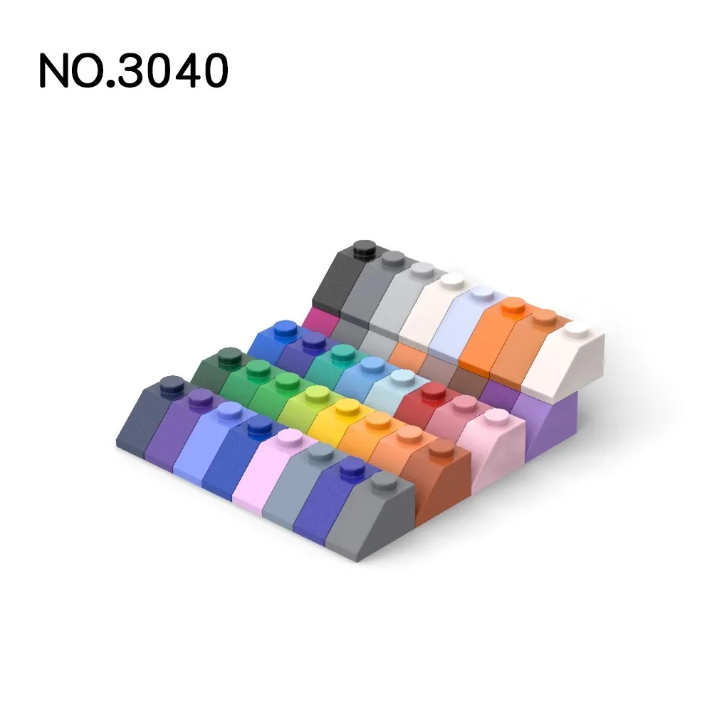 20Pcs   MOC Parts 3040 Slope 45° 2 x 1 Compatible Bricks DIY Assmble Building Blocks Particle Kid Puzzle Brain Toy Gift