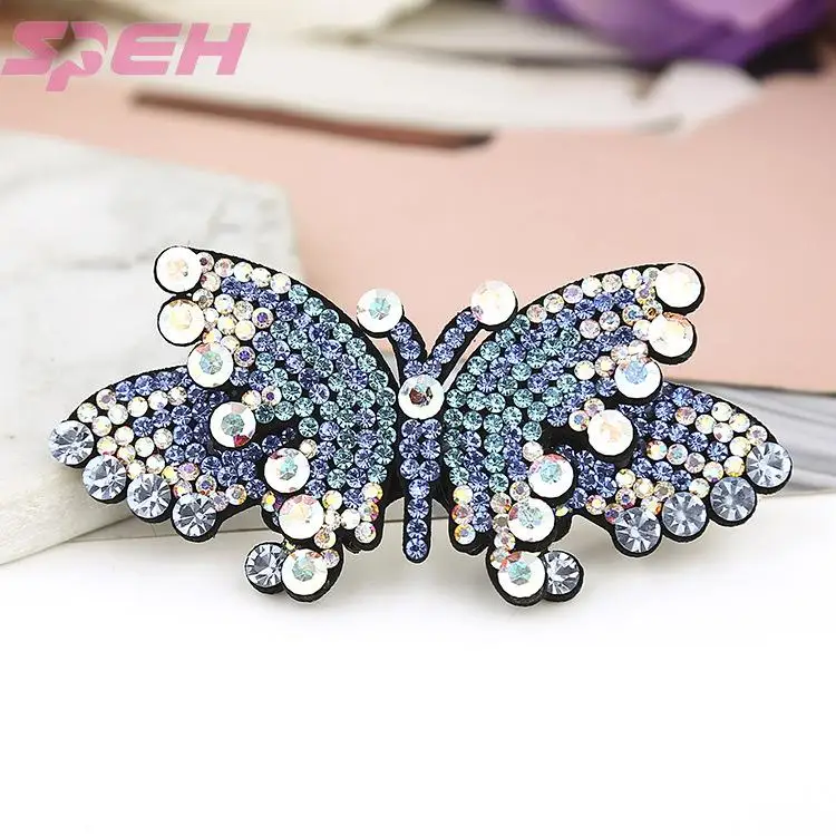 New  fashion diamond hair band retro butterfly headdress exquisite girl face washing hair band foreign trade import and