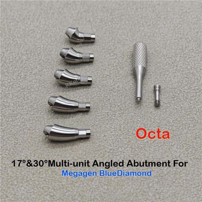 

5Sets Titanium Alloy 17° & 30° Angled Octa Multi-unit Abutment For Megagen BlueDiamond For Dental Clinic Implant Accessories