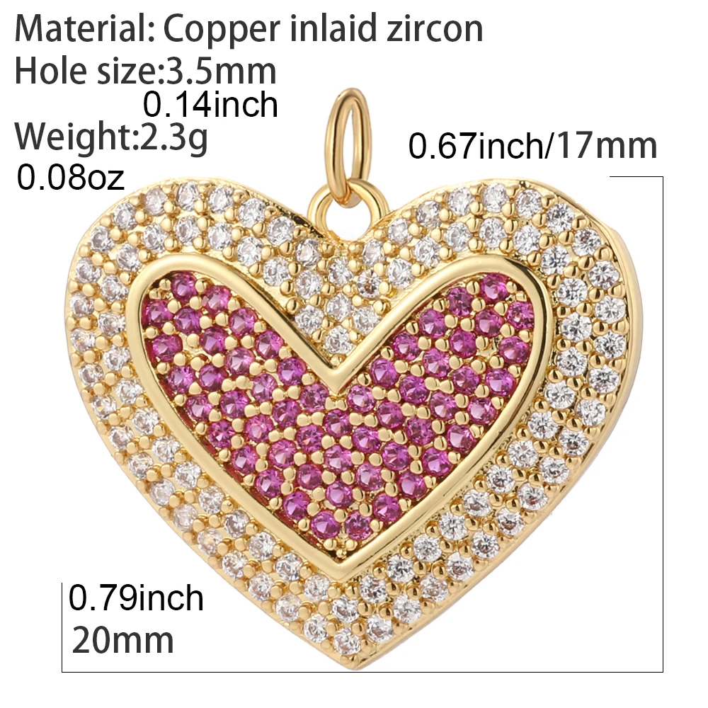 Heart Cute Love Charms for Jewelry Making Supplies Gold Color jewels Dijes Diy woman Earrings Necklace Braceelt high quality