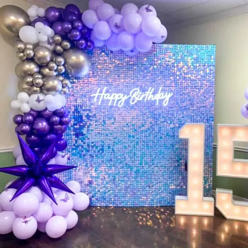 Panel de lentejuelas de color dorado, telón de fondo de boda, publicidad personalizada, fondo de ventana de tienda, pared de lentejuelas brillantes, pegatina de pared 3D