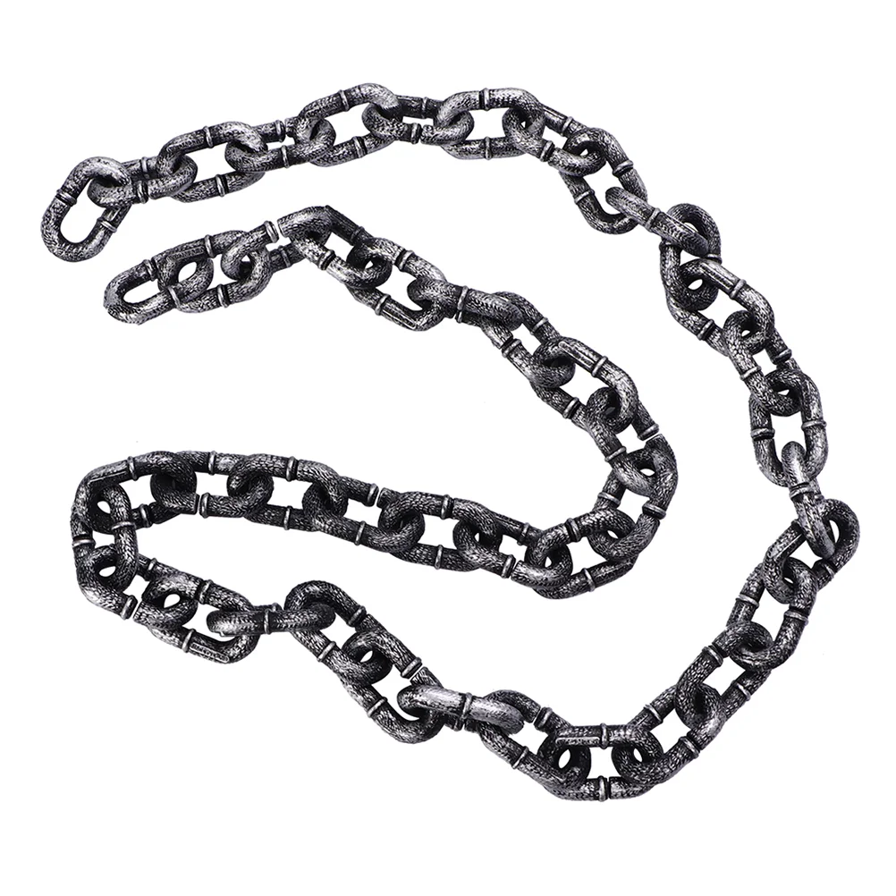 ตกแต่ง CHAIN Links จําลอง MINI เครื่องประดับฮาโลวีนคอสเพลย์เสื้อผ้าพลาสติก Man ตกแต่ง