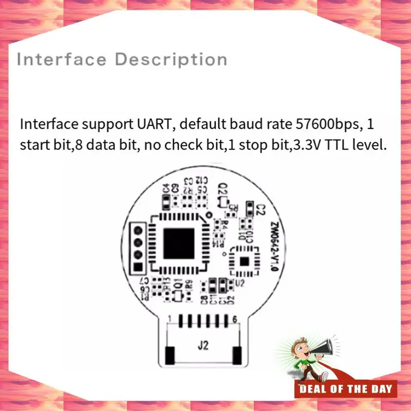 

24-Hour Delivery Fingerprint Recognition Module ZW0642 Capacitive Touch Fingerprint Sensing Module Door Lock Acquisition Module,
