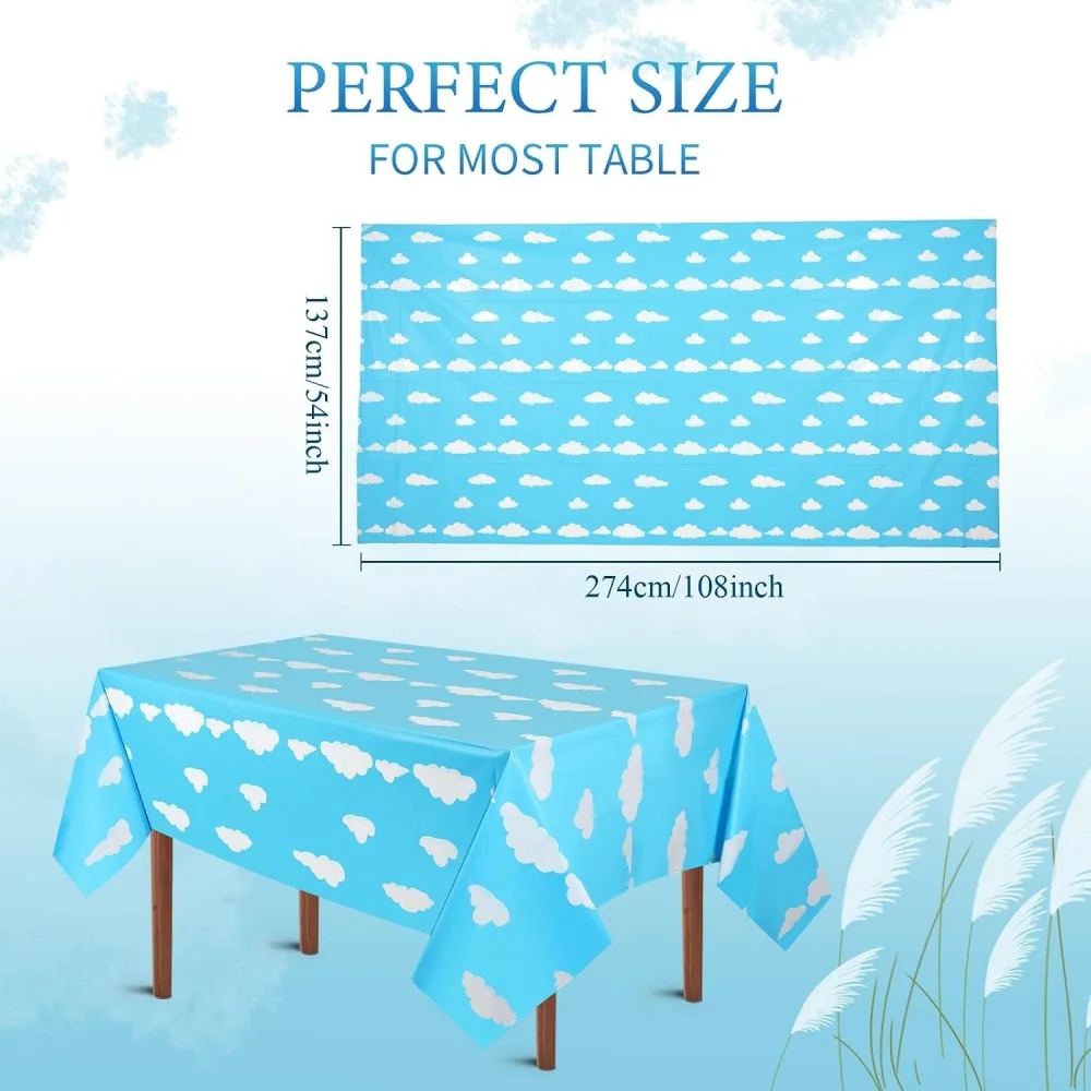 1PC Tablecloths Mix Color Plastic Table Cover Cow Pattern Printed Check Tablecover Story Birthday Party Supplies Decorations