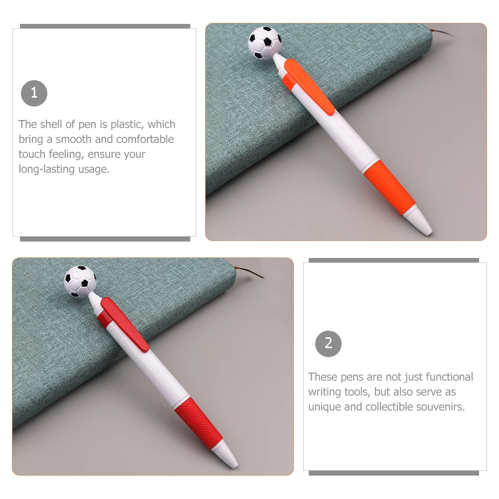 

15 Pcs Cartoon Soccer Ballpoint Pen Pens Football Plastic Miss Spray Cheer Bulk Retractable