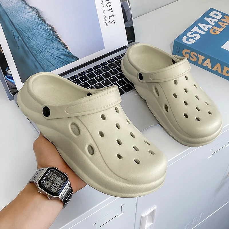 Modische Strandsandalen mit dicken Sohlen für Paare, Männer und Frauen zum Tragen draußen, neue Strandschuhe und Sandalen mit weicher Sohle