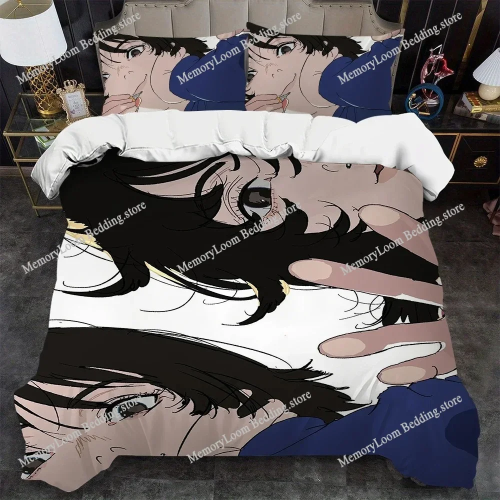 

Anime L-Look Back Duvet Cover Set Home Style Bedding Soft Laundry Cotton Bed Student Dormitory Gift Home Textileextile963