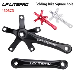 Litepro Square Connecting Rods Crankset 130 BCD Chainring 45T 47T 53T 56T 58T Bicycle Crank and Chainwheel for Gravel Road Bike