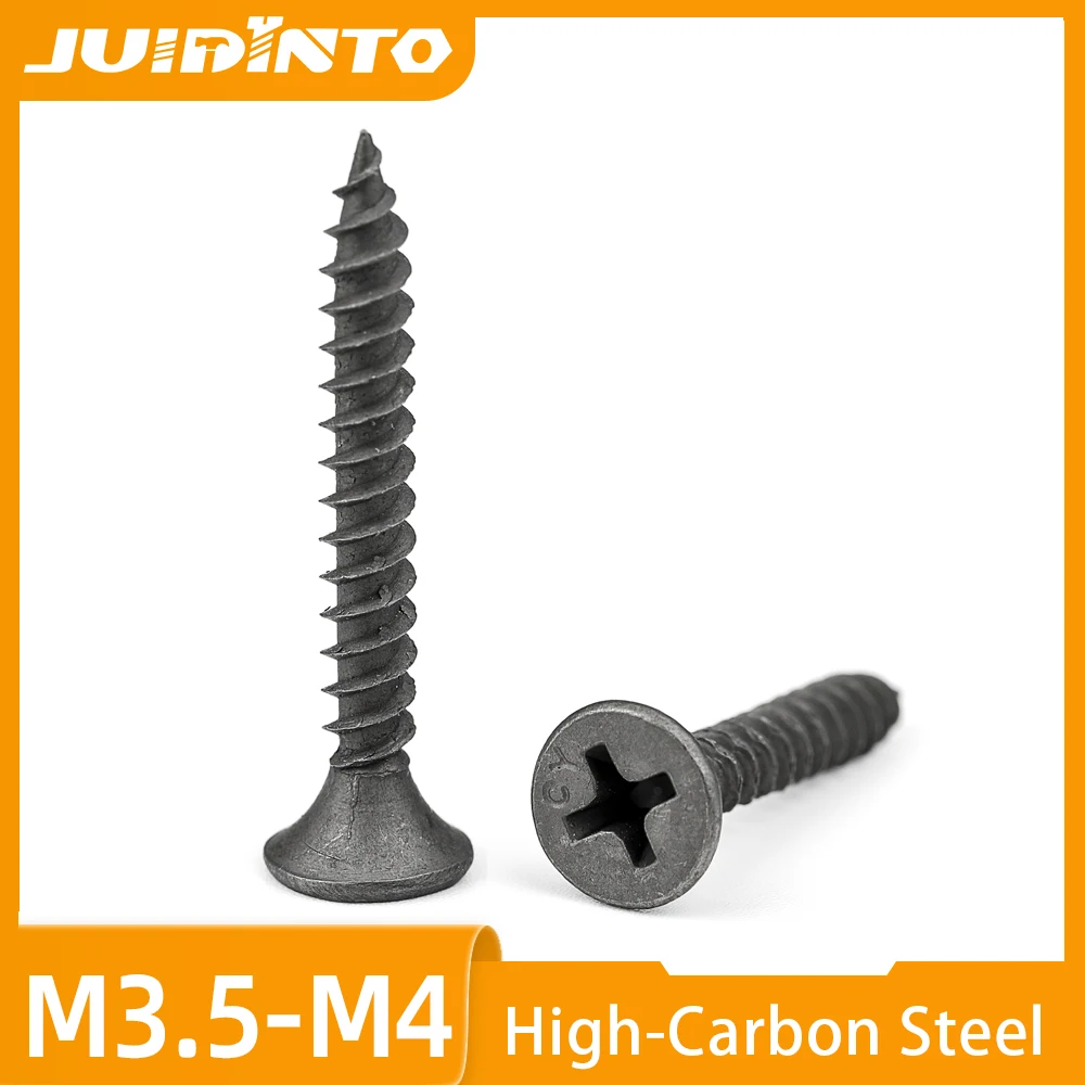 20 unids/set tornillos para paneles de yeso de cabeza plana empotrada cruzada M3.5 tornillo de madera autorroscante Phillips de fósforo de ceniza rosca gruesa