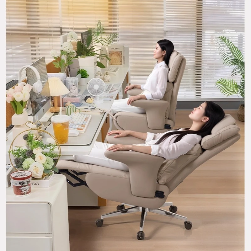 

Leather Boss Office Comfortable Computer Chair Home Study Office Resting Chair Large Class Chair Leisure Business Home