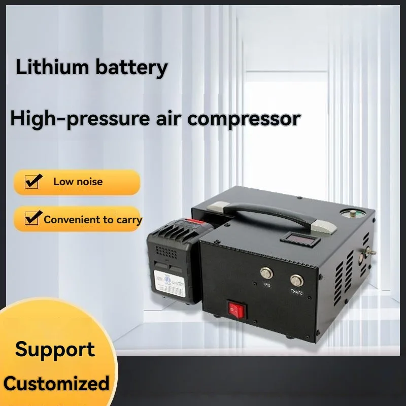 110V/220VPiston-type Air Compressor Oil-free Air-cooled Low-noise Portable Pump Compressor High-pressure Air PCP Compressor