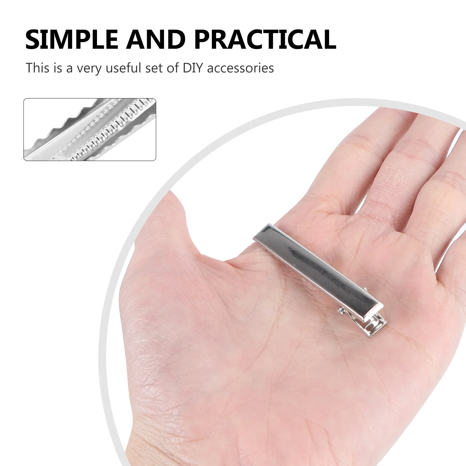 

100pcs Diy Duckbill Clip Materials Black Premium Metal Hair Accessory For Handmade Headdress Craft Jewelry Making Tools