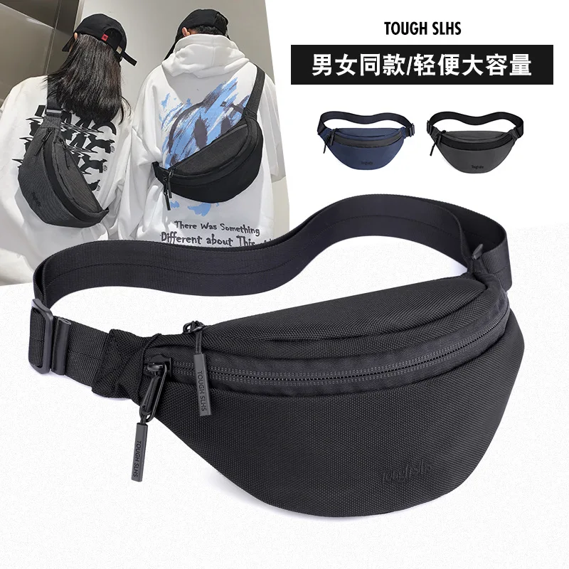 

Fashion men and women's chest outside the door shoulder crossbody bag nylon cloth waterproof waist bag mobile phone storage