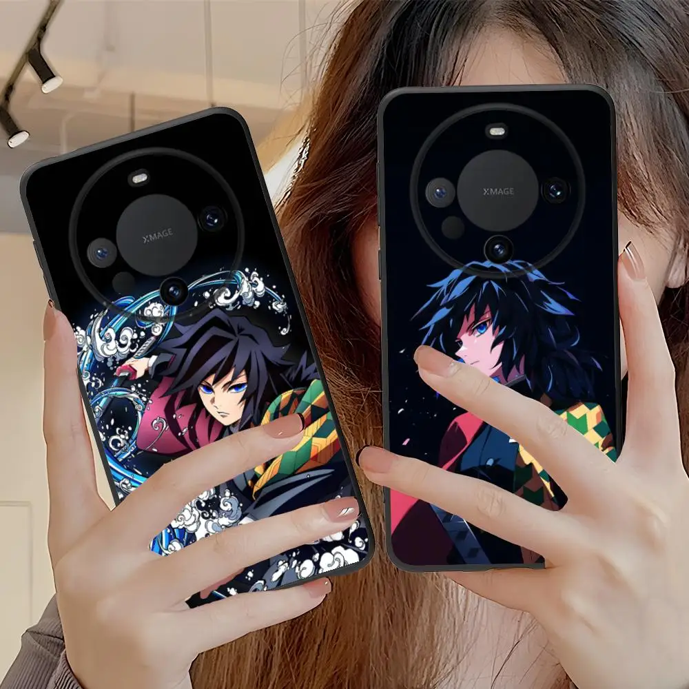鬼滅の刃 冨岡義勇 スマホケース Huawei Mate 60 50 40 30 20 10 Pro Plus Lite E 5G対応 カラフル 保護カバー おしゃれ 高級感