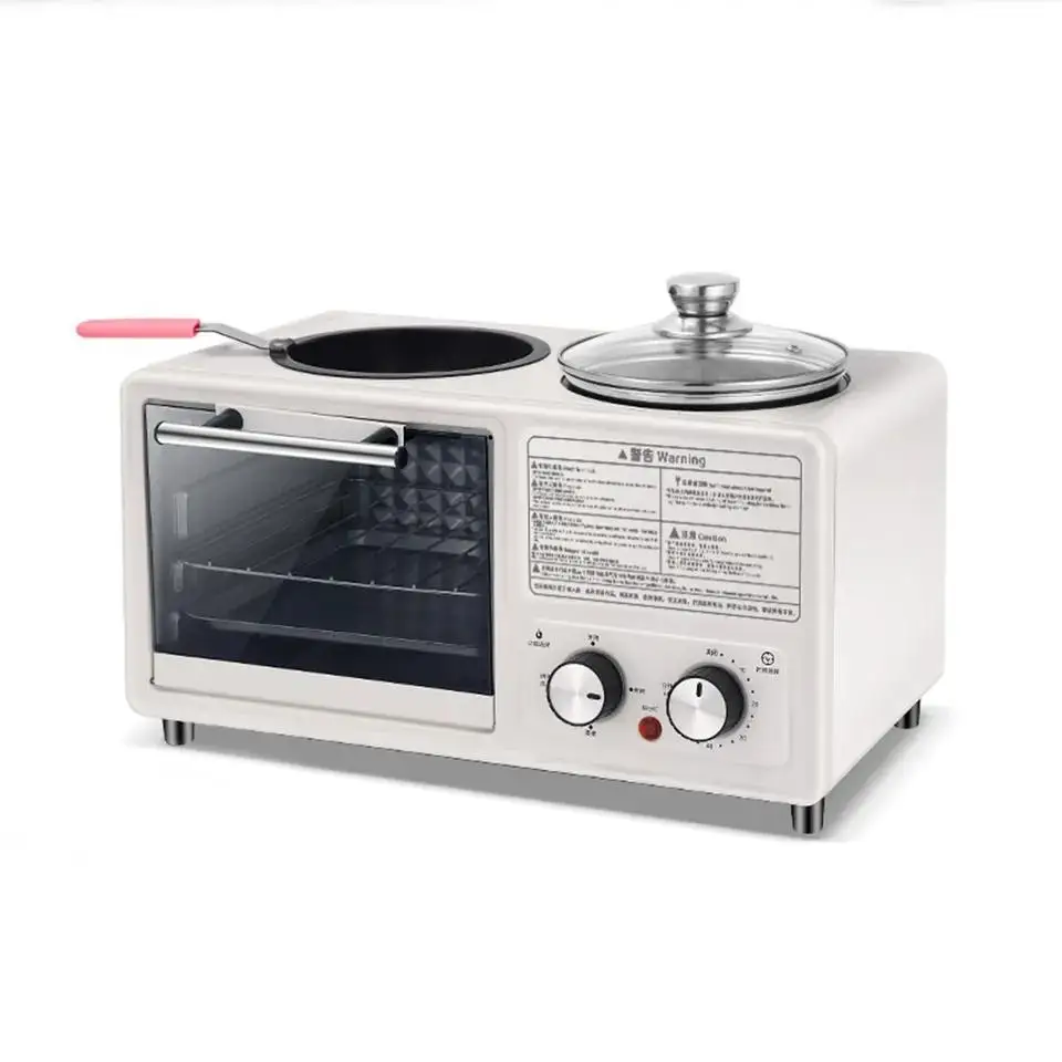 OEM/ODM Timing Temperature Control Nonstick Bakeware Breakfast Machine Four-in-One Breakfast  for Household