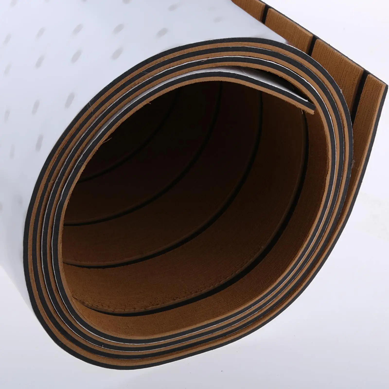 

Anti Skid EVA Foam Teak Sheet Easy Install Marine Decking Pad 94 Inch for Boat Floor Protection