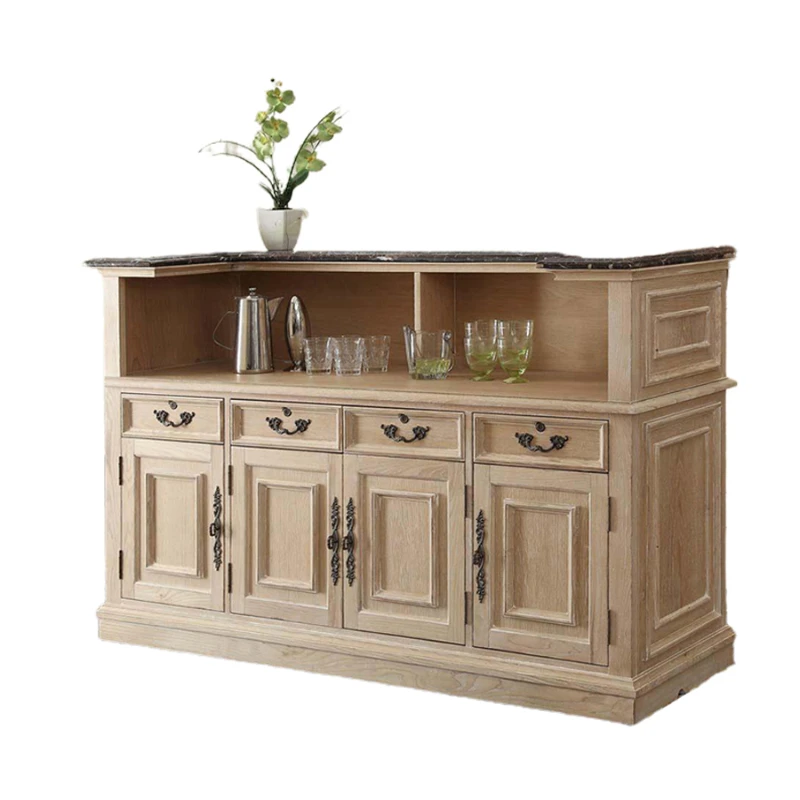 Country solid wood, sideboard, island oak, vintage weathered lockers, cash register bar