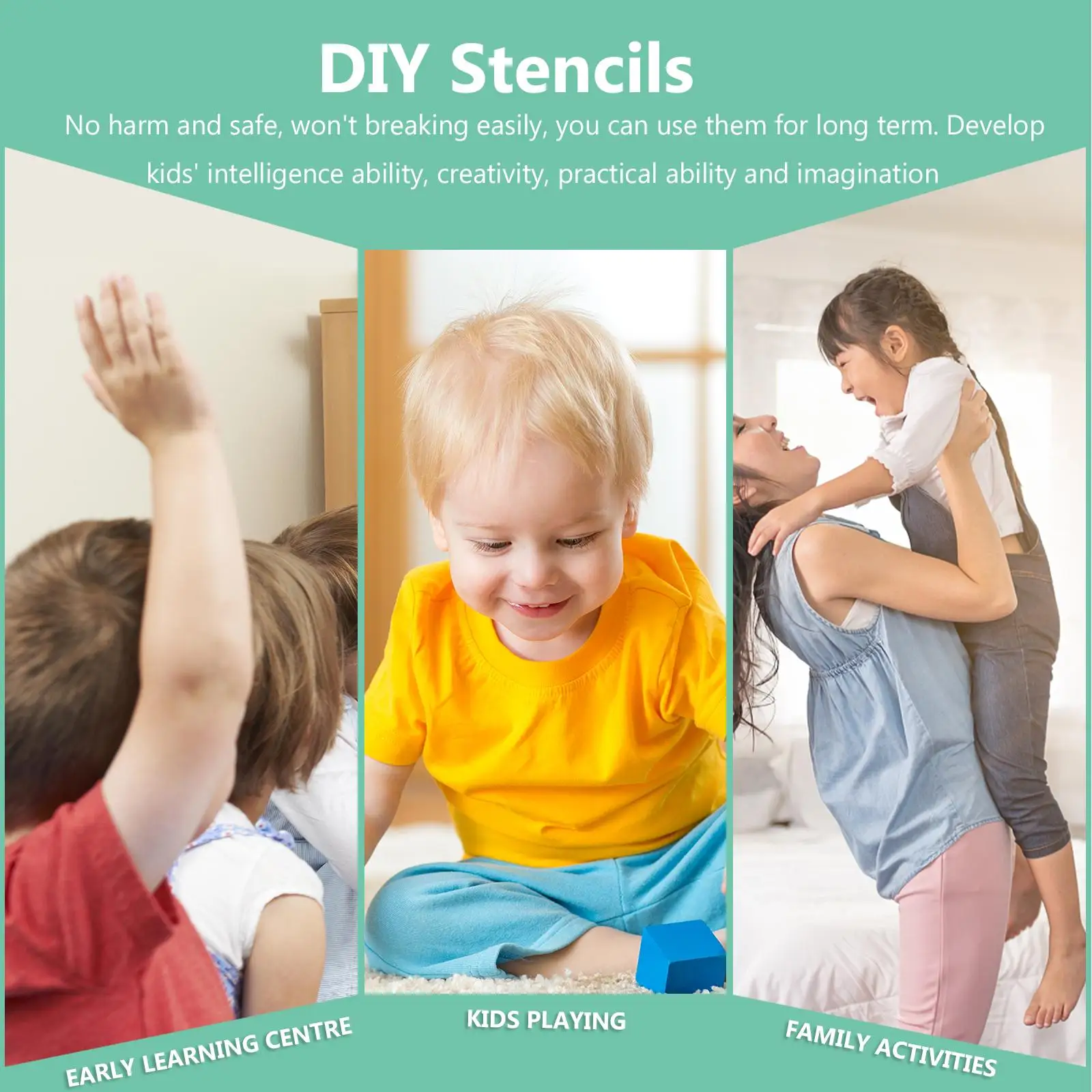 10pcs Dinosaur Art Painting Template Reusable Kids Crafts Stencils DIY Smooth Surface Safe Durable Creative Patterns