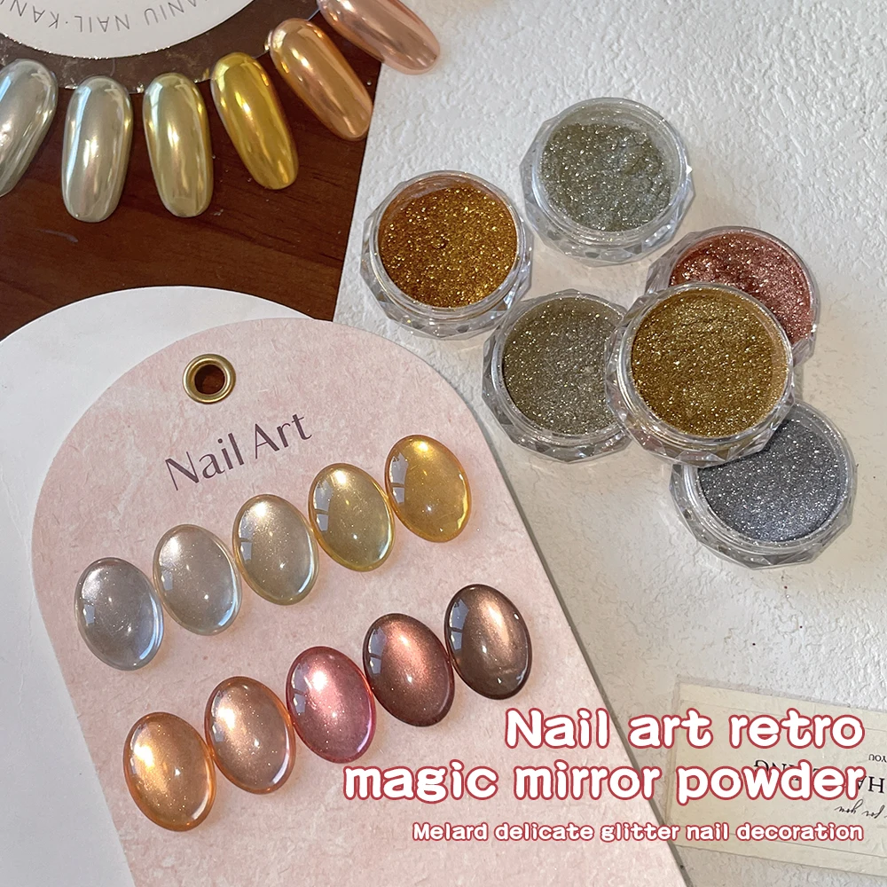 KANIU 7g Magic Mirror Powder Magnetic Cat Eye Fine Shiny Change Color Nail Art Dust Professional Salon Manicure Decoration Tool