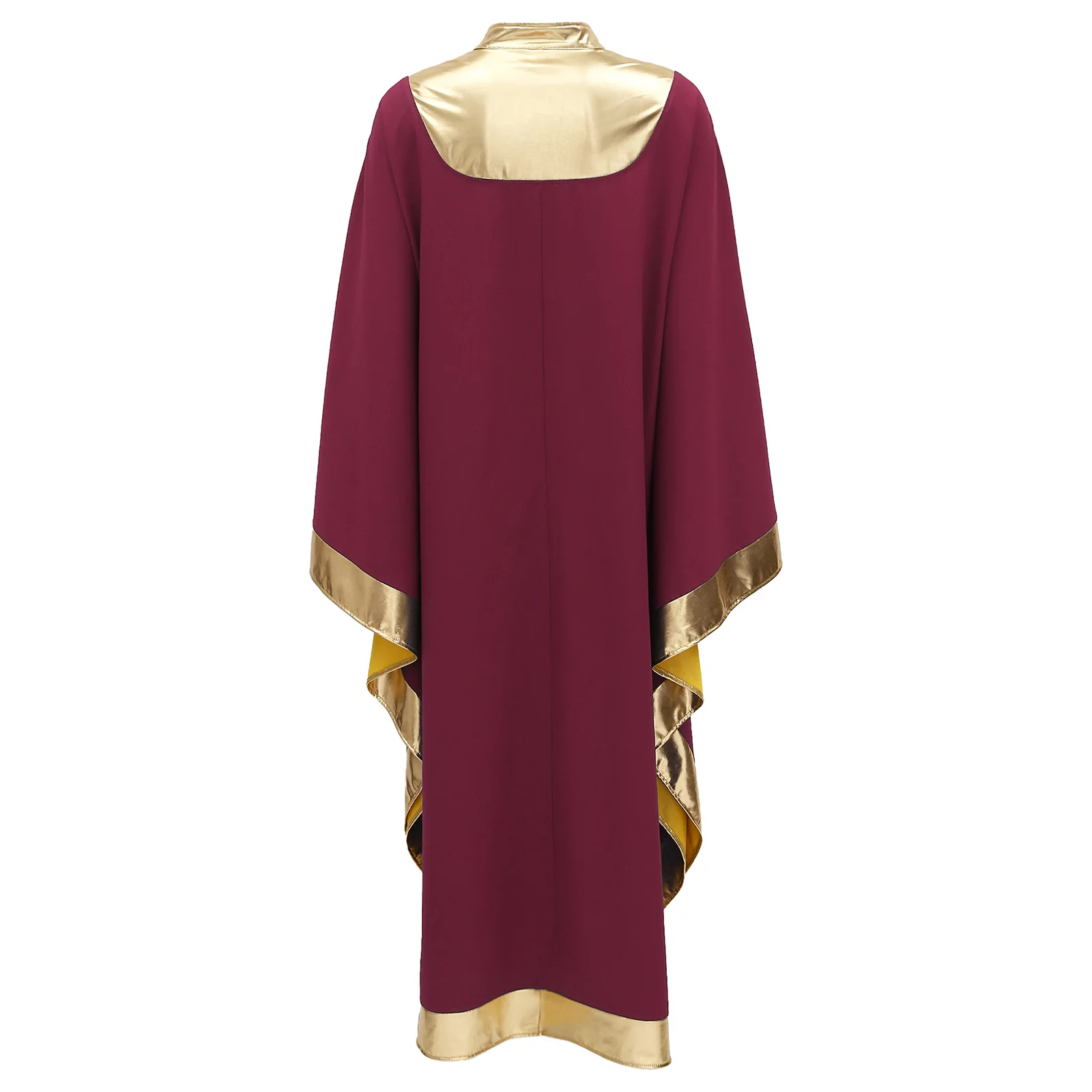Adult Long Sleeve Worship Choir Robe Cassocks Halloween Carnival Pastor Priest Clergy Cosplay Costume Church Events Vestments