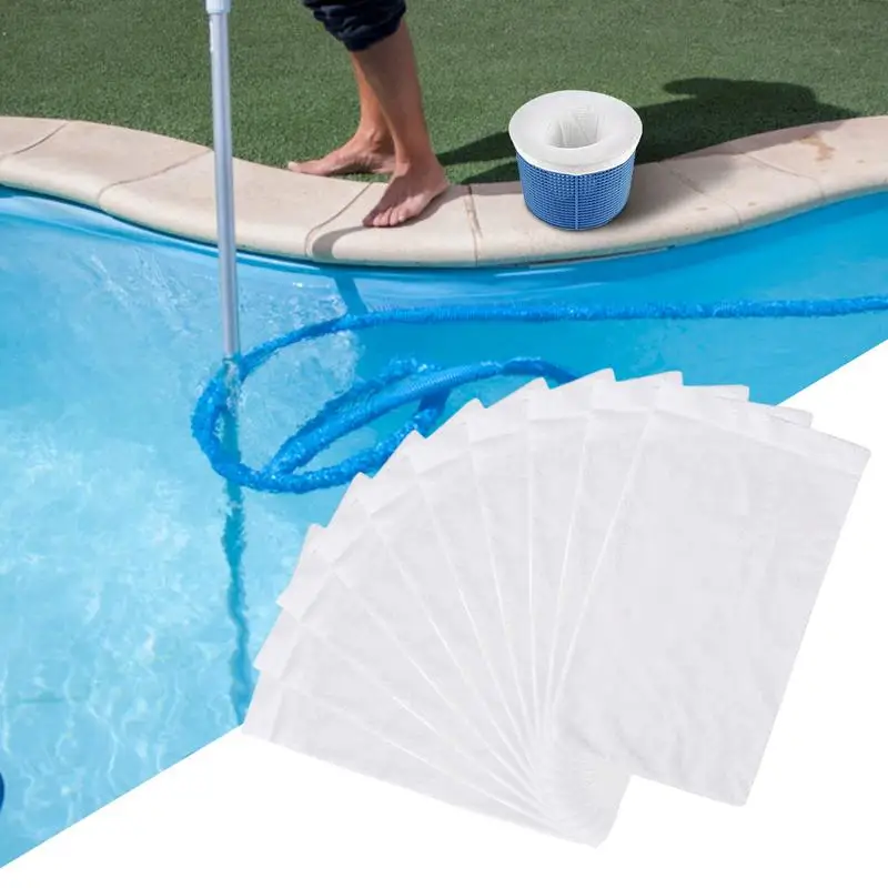 Swimming Pool Filter Storage Pool Skimmer Socks Nylon Swimming Pool Filter Socks For Baskets Skimmers White Pool Supply