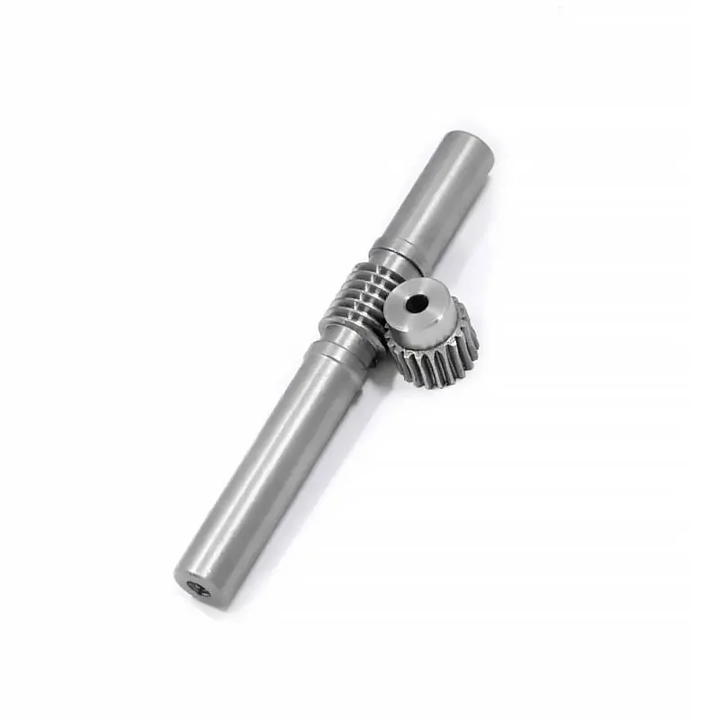 1pcs 1 Modulus 60 Teeth Reducer Worm Gear Process Hole And 1M Worm Rod Transmission Ratio 1:60 45# Steel For CNC Parts