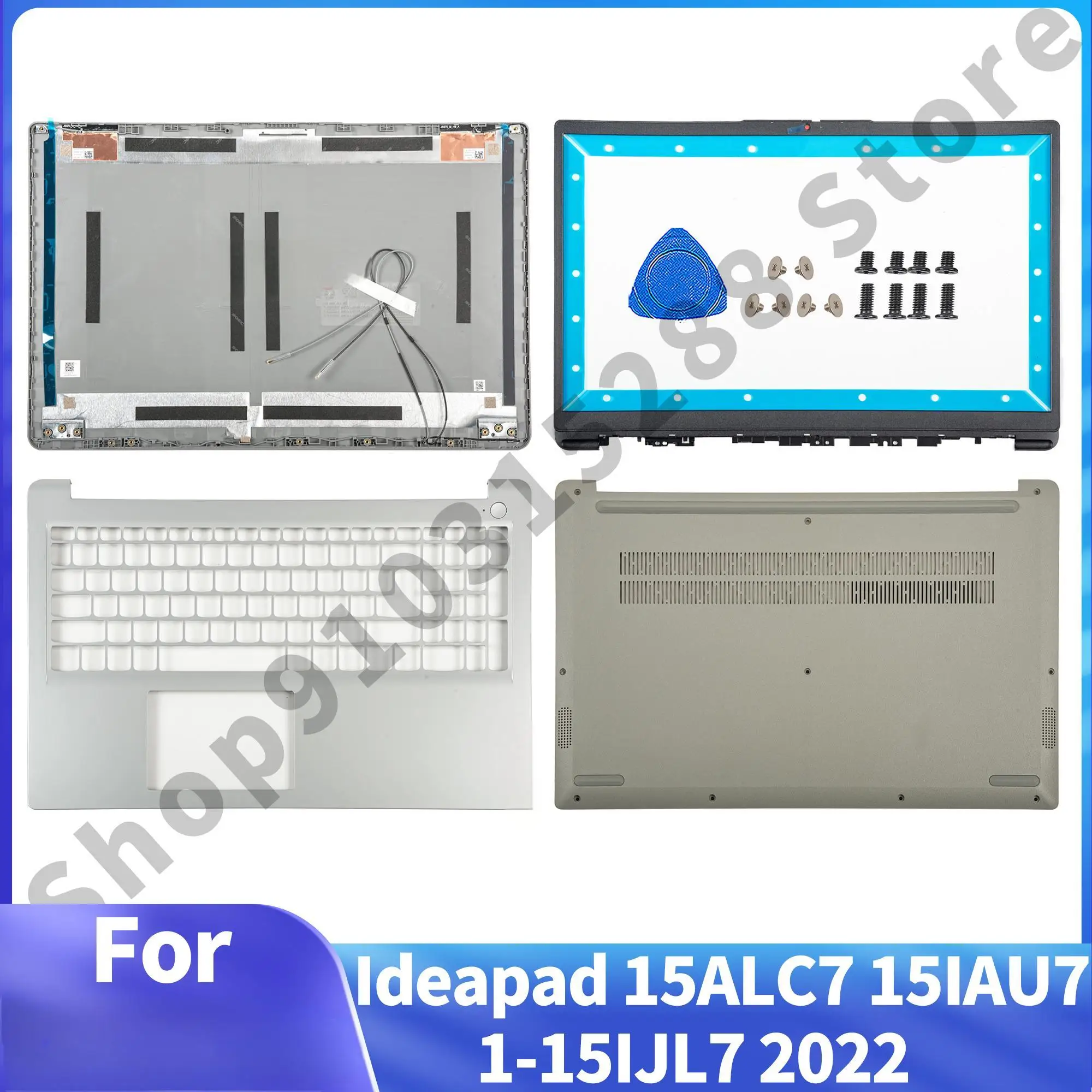 

New Cases For Ideapad 15ALC7 15IAU7 15ADA7 1-15IJL7 2022 LCD Back Cover Front Bezel Palmrest Bottom Case Replacement AP2DG000600