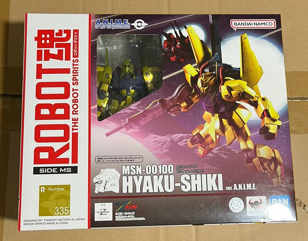 متوفر في المخزون بدلة بانداي المتنقلة Zeta Gundam ROBOT SPIRITS ver. أ.ن.م.إي. الجانب MS MSN-00100 إصدار هياكوشيكي. أ.ن.م.إي. لعبة الشكل