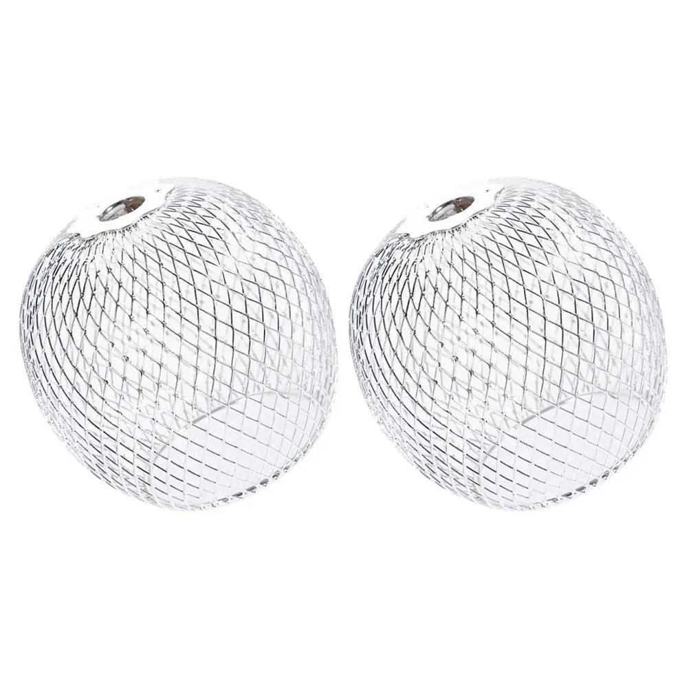 

2pcs Metal Lampshade Vintage Lantern Hanging Light Shade Replacement Open Style Durable Decorative Cover For Outdoor Garden