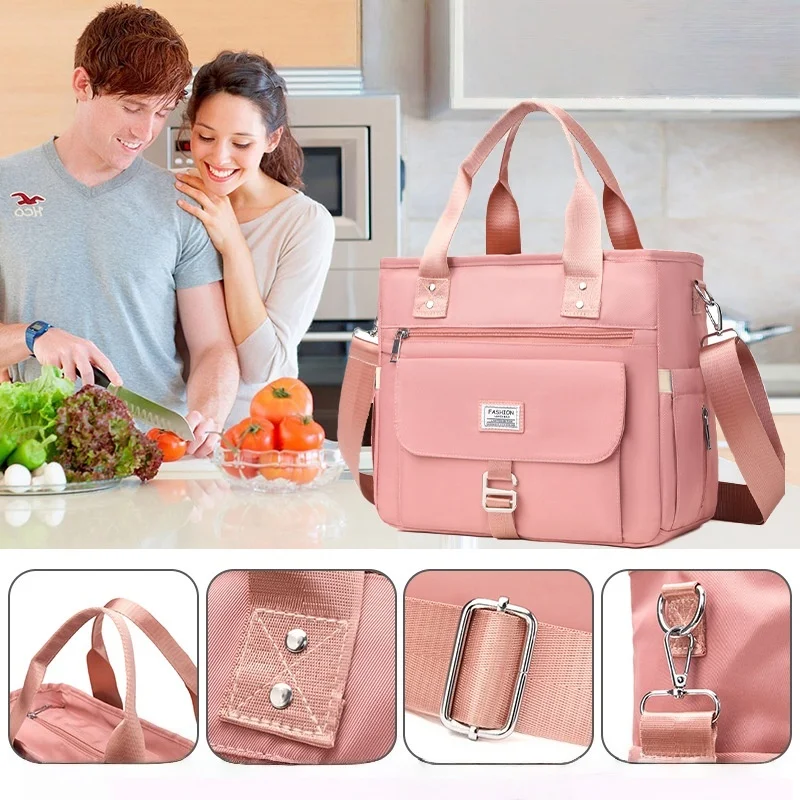 

Утепленная сумка для улицы с большой вместимостью, удобная сумка через плечо, многофункциональная сумка для пикника.