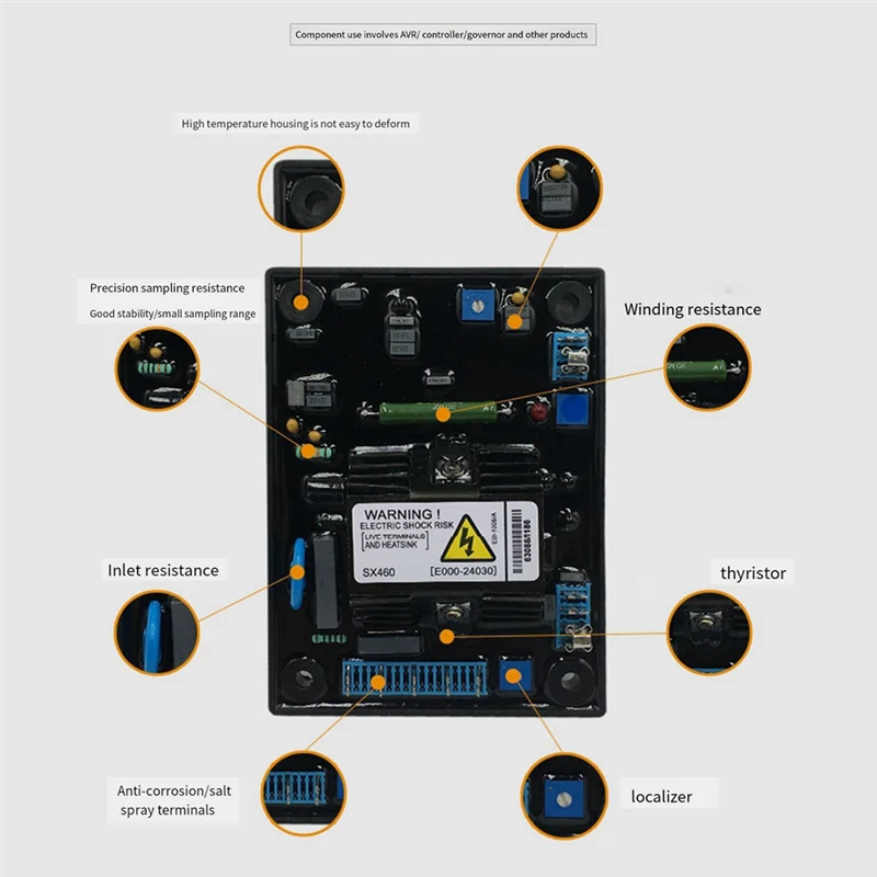 

A44Z-Sx440 Avr Генератор Регулятор напряжения Запасные части для бесщеточных генераторов мощностью 500 кВт, технология поверхностного монтажа