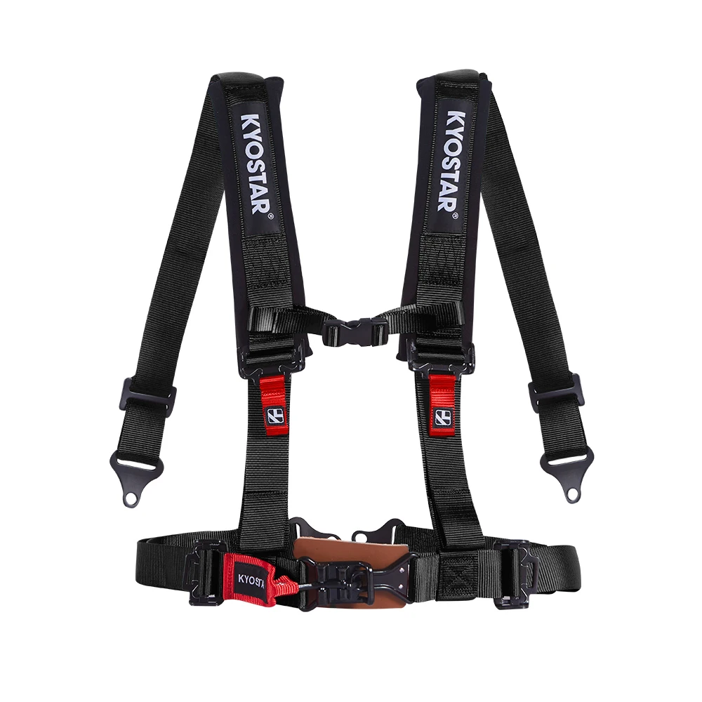 KYOSTAR 2'' 4-Point Latch and  Link Safety Harness with Ultra Soft Heavy Duty Shoulder Pads