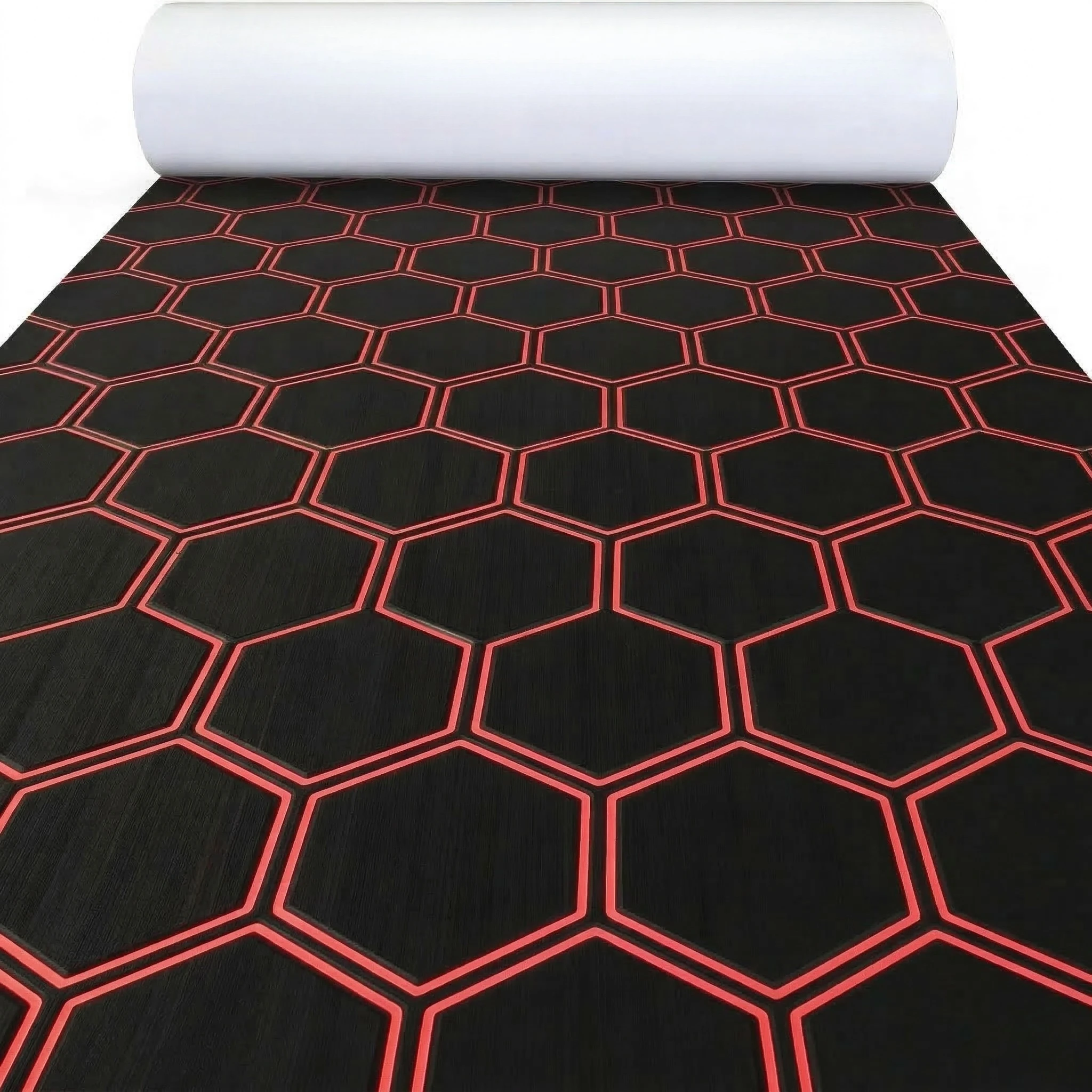 

KXKZREN 2400x1200mm Hexagon EVA Foam Boat Decking Sheet Marine Flooring Non-Slip Self Adhesive Yacht Mat Jet Ski Traction Pad
