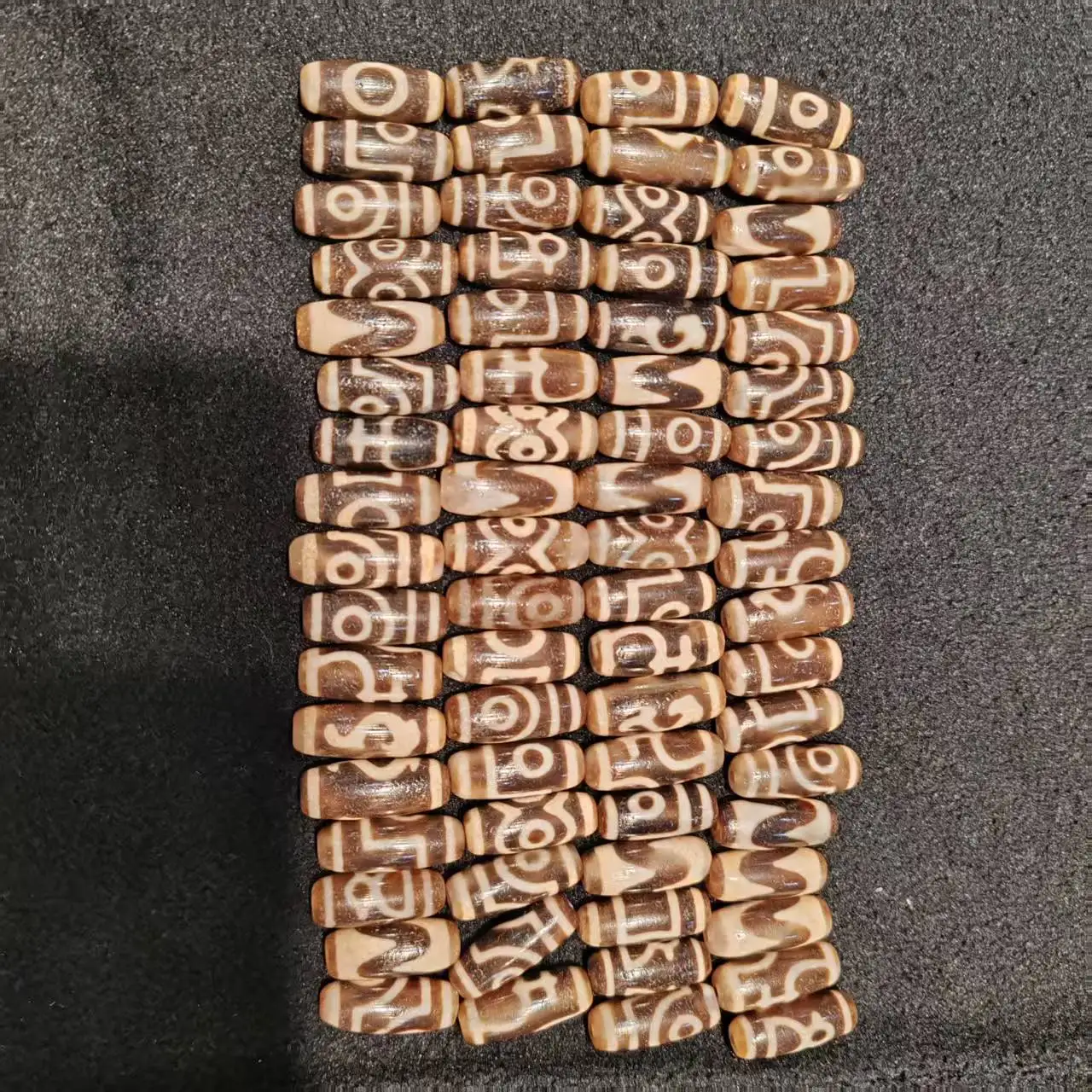 

1pcs/lot Jewelry loose Tibetan Yellow-Toothed dzi beads natural agate DIY charms for jewelry making gift oval ethnic style