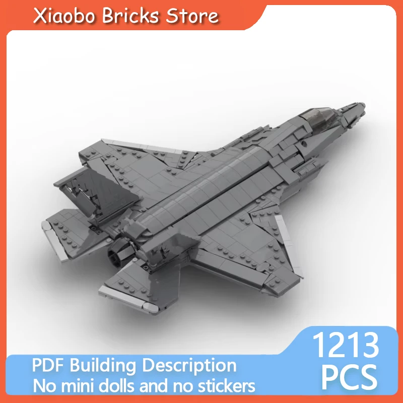 Military Aircraft Model DIY MOC Building Bricks 1:35 Lightning Fighter F35A Modular Technology Holiday Assemble Toys Suit