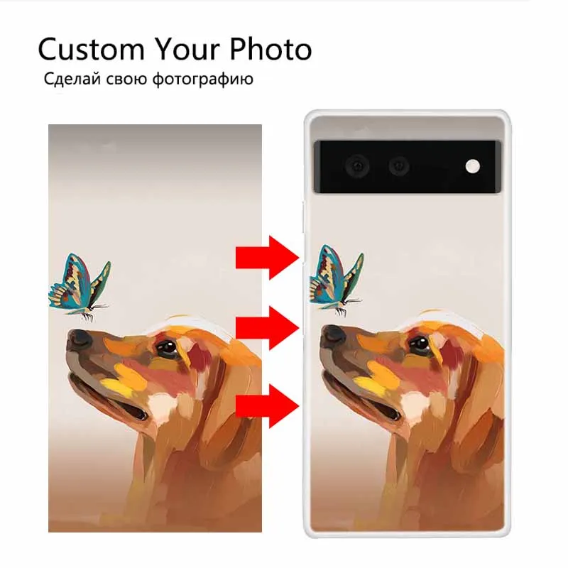 Customized Phone Cases For Google Pixel 6 Pro TPU Cover DIY Personalised Photo Picture Image Design For Pixel Fold 6A Clear Case