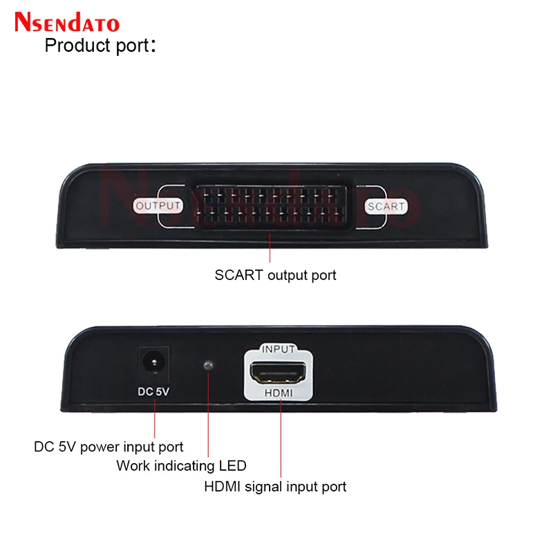 HDMI to Scart Converter video Adapter Scart S-video AV to HDMI video audio Converter Adapter For HDTV/DVD/Set-top Box/PS3/PAL