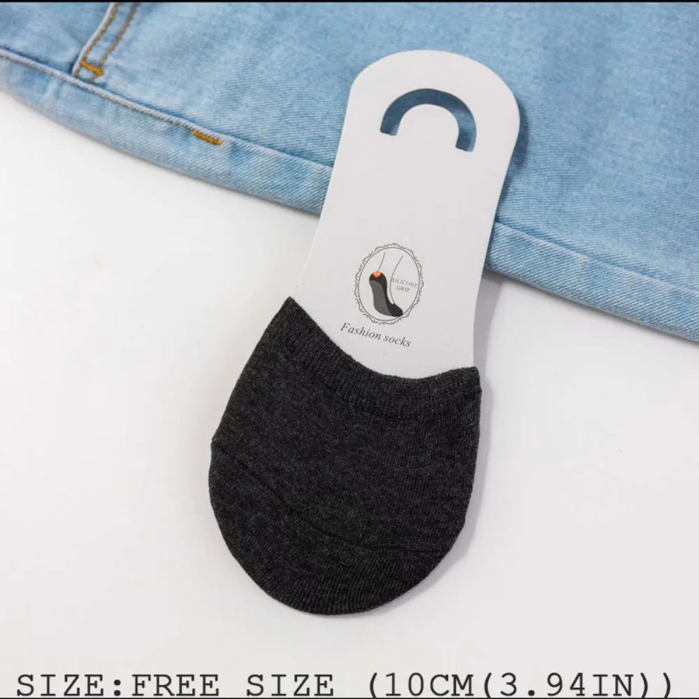 Simple Cotton Forefoot Socks Anti-skid Breathable Forefoot Half Foot Toe Socks Invisible Front Foot Open Toe Split Toe Socks