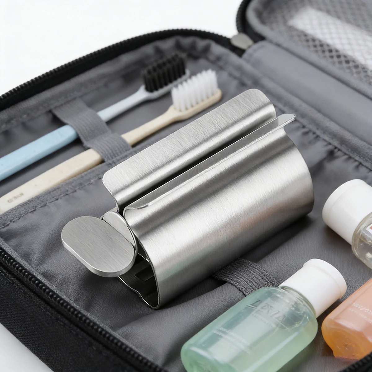 Badezimmerzubehör Zahnpasta Squeezer Tube Roller Edelstahl Wringer Roller Drehspender für Salben Kosmetik ﻿