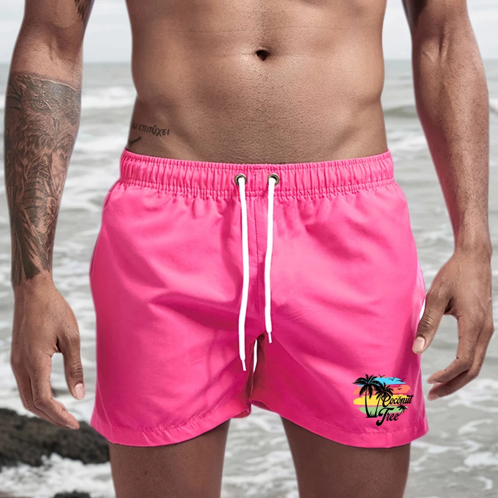 

Мужские быстросохнущие плавательные шорты, летние пляжные шорты, повседневные плавки, шорты для серфинга