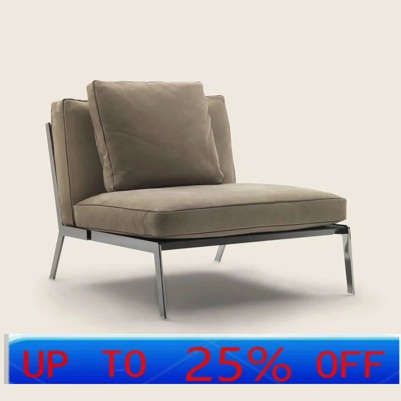 LH Modern Simple Single Sofa Chair Living Room Leisure Chair Model Room Reception Single Chair